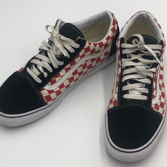 Vans men’s size sneakers red & white checkered - Picture 6 of 10